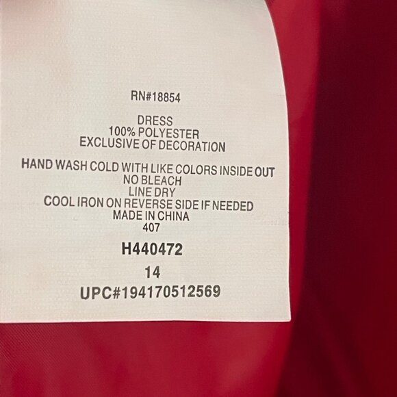 Rare Editions Big Girls Floral Soutache High-Low Social Dress, Size 14 - Picture 10 of 14